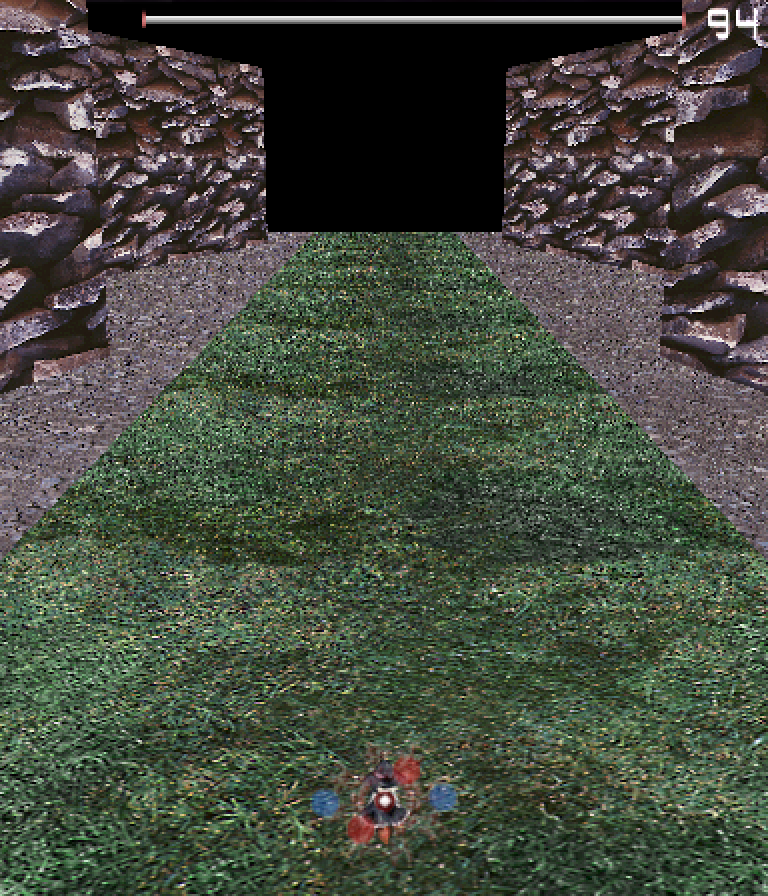 An ordinary path background, but now with walls on both sides
